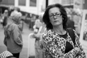 Shopper at Lewes Farmer's Market 6th August 2011